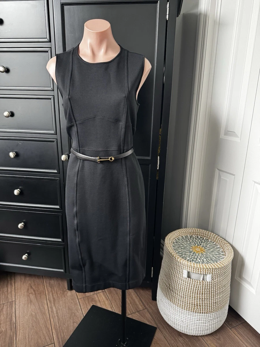 black leather jumper dress MIRAGE Women's Faux Leather Sleeveless V-Neck Maxi Dress - Size M main image 1