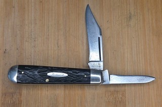 Case Tested XX 6231 1/2 2 Blade Swell End Heavy Jack Knife RoughBlack 1920 1940
