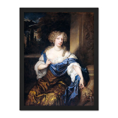 Netscher Portrait Helena De Witte Framed Wall Art Print 18X24 In