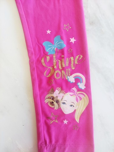Jojo Siwa Girls' Leggings Pink Elastic Waist (10-12) Shine On Big Kid - Picture 2 of 5