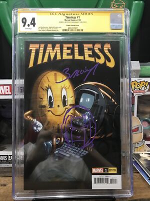 Timeless 1 cgc 9.4 Ramos variant signed sketch by Mark Bagley Kang Miss Minutes