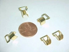 50 VINTAGE GOLD PLATED CRIMP SHUT ASSORTED SIZE END CAPS FOR CHAIN OR CORD L979