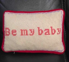 Mommani Threads Velvet BE MY BABY Toss Pillow