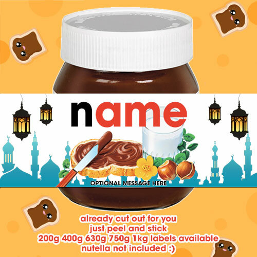Personalised to fit Nutella Label Sticker Gift Novelty Christmas Xmas Santa Eve - Picture 19 of 19