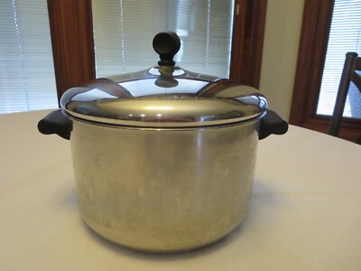 Farberware Stainless Steel Aluminum Clad 4 Quart Stock Pot with Lid Vintage USA