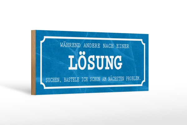 Holzschild Spruch 27X10 Cm WäHrend Andere LöSung Suchen Deko Schild Wooden Sign-image