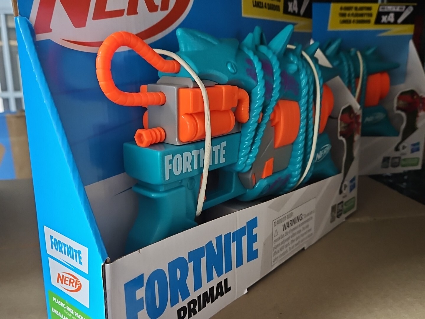 Nerf Fortnite Primal Kids Toy Blaster for Boys and Girls with 4 Darts F6245221