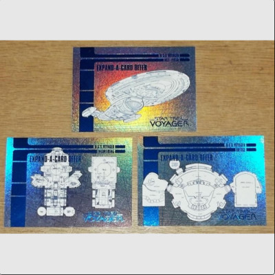 STAR TREK VOYAGER EXPAND A CARD ANGEBOT X-1 X-2 X-3 1995 3 KARTEN SET