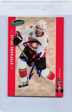 2005/06 Parkhurst #77 Stephane Yelle Flames Signed Auto *H2808