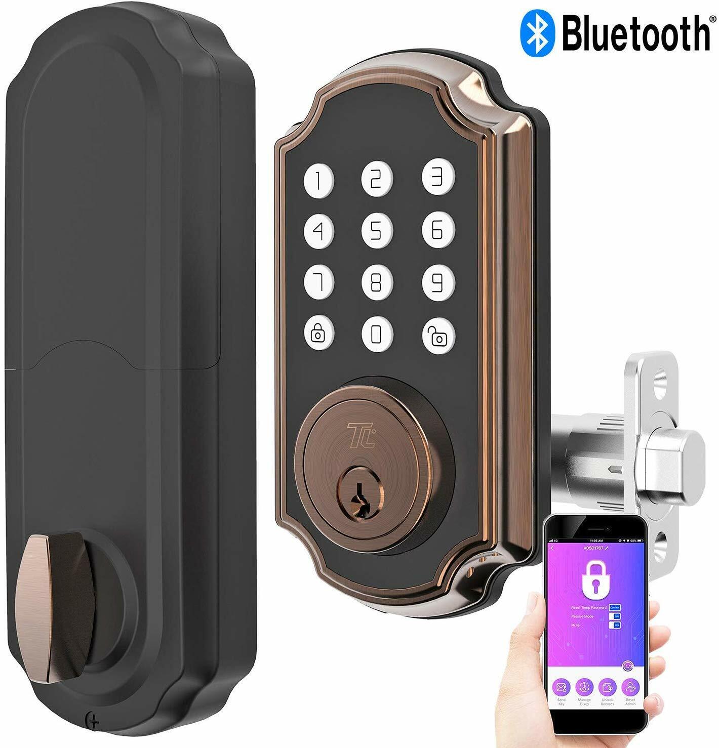 Turbolock Smart Lock Keyless Keypad &Amp; Voice Prompt Digital Deadbolt W/ App Tl117