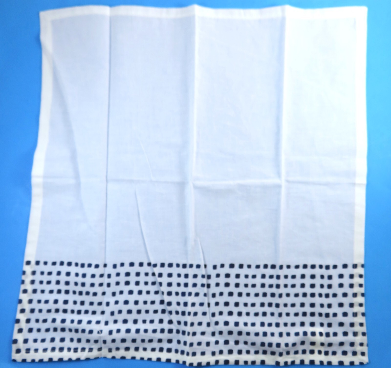 Hudson43 Napkin Set 4 Piece Blue Squares On White 20X20 Cotton New Without Tags