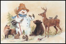 Greeting Card - Bear Deer Fox Rabbit Squirrel - Greg Giordano - Christmas - 0408