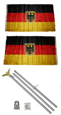 3x5 German Germany Eagle 2ply Flag Aluminum Pole Kit Set 3'x5'
