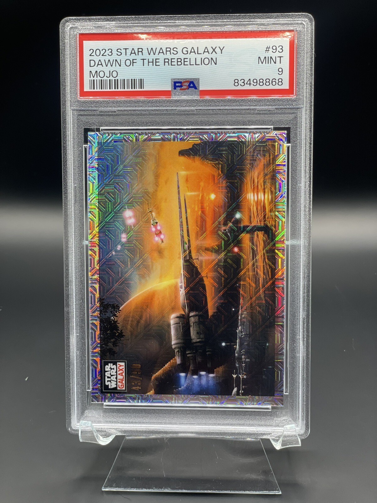 2023 Topps Chrome Star Wars Galaxy Dawn of The Rebellion Mojo Refractor 43/50