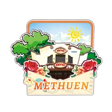 Methuen Massachusetts America Refrigerator magnet 3D travel souvenirs wood
