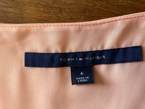 Tommy Hilfiger Spring Summer Long Blouson Maxi Dress Peachy Beachy Preppy Size 6 - Picture 4 of 14