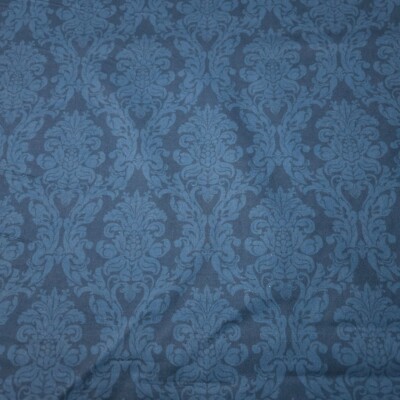 Belles Pivoines BTY P&B Textiles Tonal Navy Blue Damask Style Print