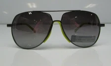 Body Glove BGM 2102 GUN MIR POL Aviators w/ Lime Green NEW See Description