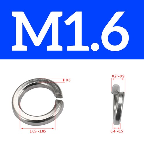 Anillos de resorte de acero inoxidable discos de resorte DIN 127 forma B A2 V2A VA inoxidable M1,6 - M30 - Imagen 4 de 21