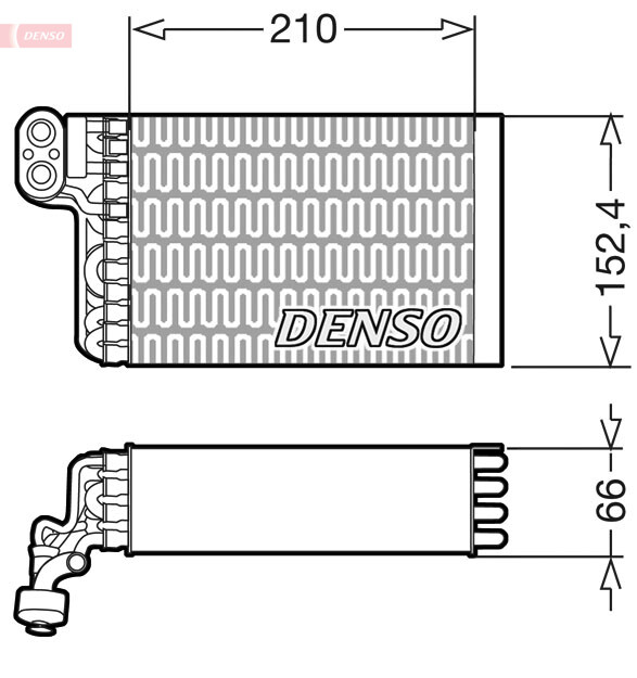 DENSO DEV09015 Evaporator, air conditioning for FIAT