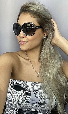 New Christian DIOR TieDye1 Black Oversized Women's Sunglasses Italy 