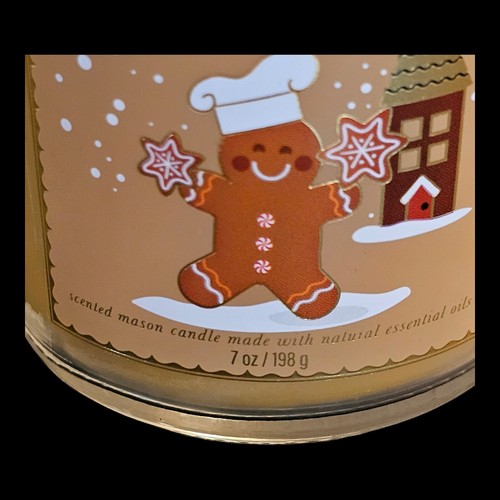 GINGERBREAD BAKERY 7oz Mason Jar Candle BATH & BODY WORKS Candle Never Burned - Picture 2 of 9