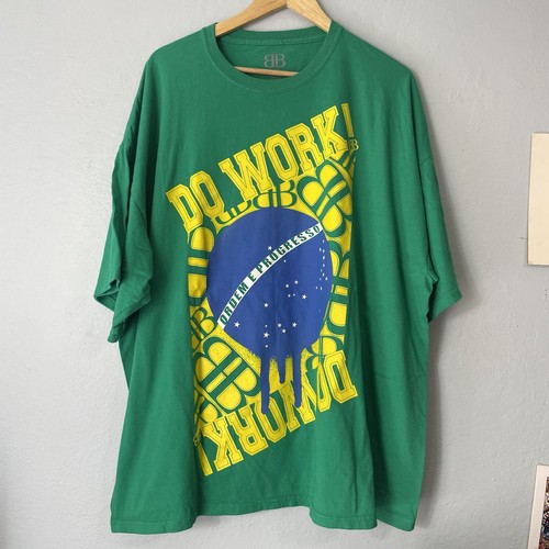 BB Big Black Do Work Brazil Flag Brasil T Shirt Men’s 3XL Rob & Big