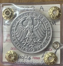 M&uuml;nze Deutschland Deutsches Reich 3 Mark 1928 A Versiegelt SPL+ Subalpina
