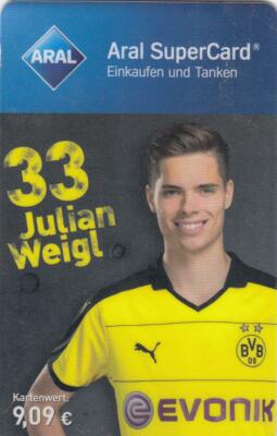 Aral SuperCard BVB 33 Julian Weigl 15-16 Super Card mit Preis