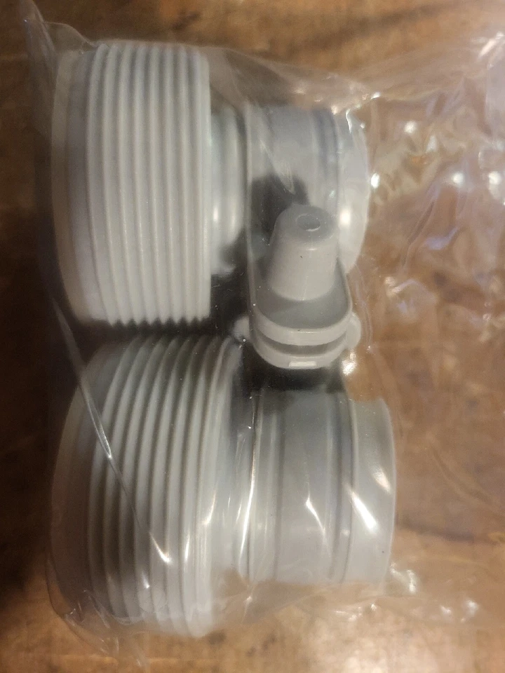 (2-Pk) Intex Pool Fittings Converter Accessory Clamp Adapters Type B Gray 29061E - Image 3 of 4