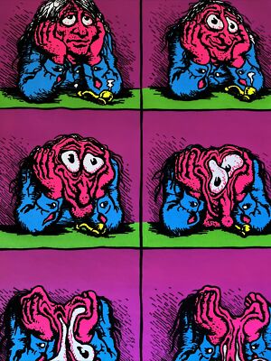 stoned again original vintage poster blacklight crumb velvet