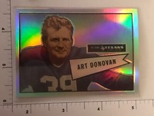 2001 Bowman Chrome Refractor Art Donovan 1952 Bowman Dallas Texans
