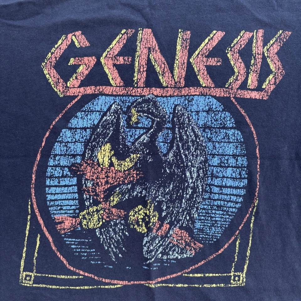 Genesis Vintage Distressed Rock Band T-Shirt Tony Banks  Phil Collins - Image 2 of 4