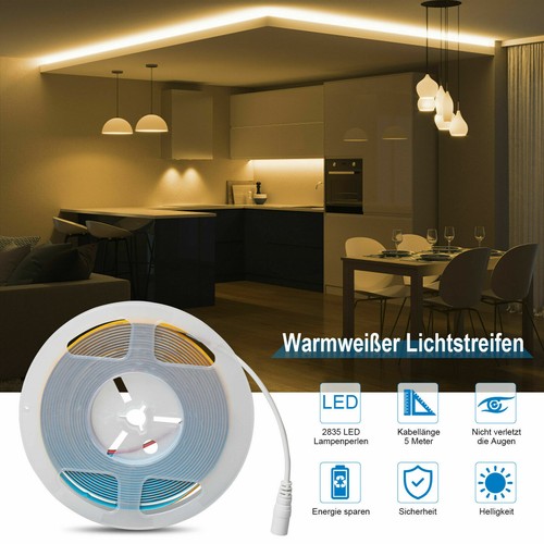 5V USB Dimmer COB LED Strip Streifen Band Stripe keine Lichtpunkt Flexible 2m - Picture 7 of 20