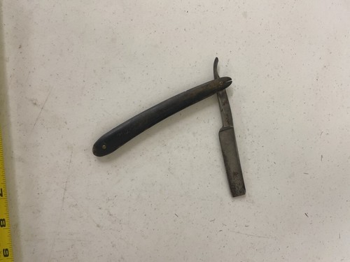 Vintage Joseph Elliot Silver Steel 5/8 Straight Razor w/ Square Toe Black Handle - Picture 13 of 13