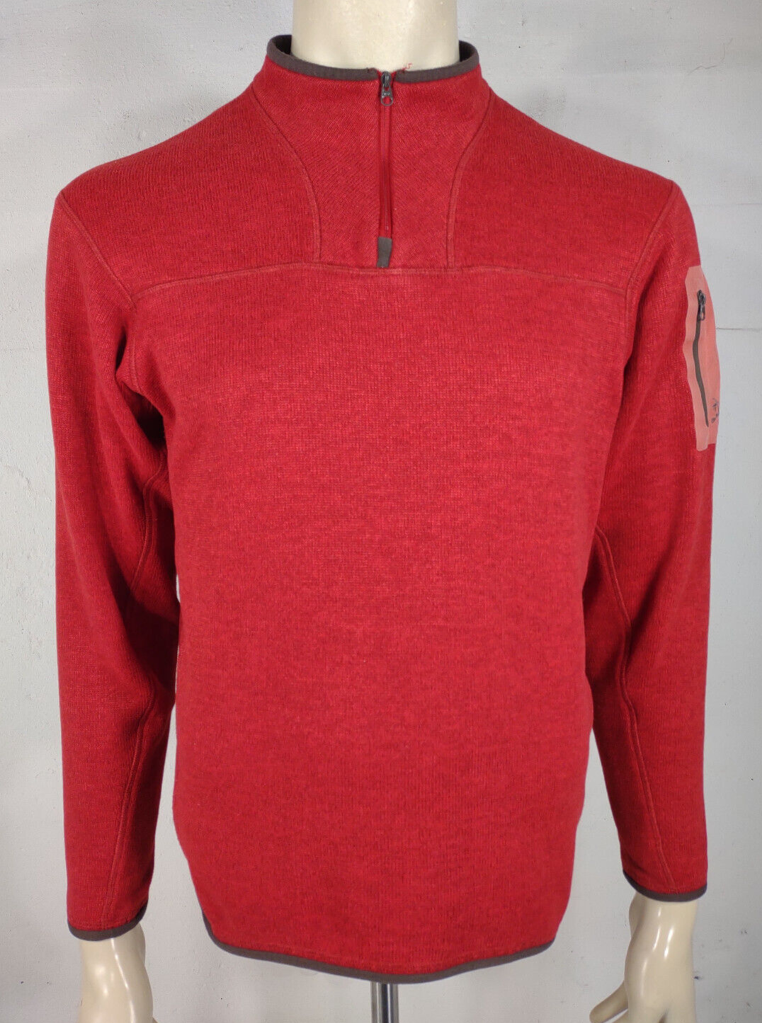 Giacca maglione pullover pullover Arc'teryx arancione 1 4 cerniera maglia pile uomo media