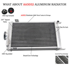 3-Row Core Aluminium Radiator Fits Gas Shifter Kart Go Kart Gearbox PR03