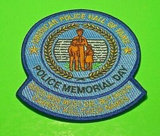AMERICAN POLICE HALL OF FAME  4 1/2"  POLICE MEMORIAL DAY  PATCH  FREE SHIPPING!