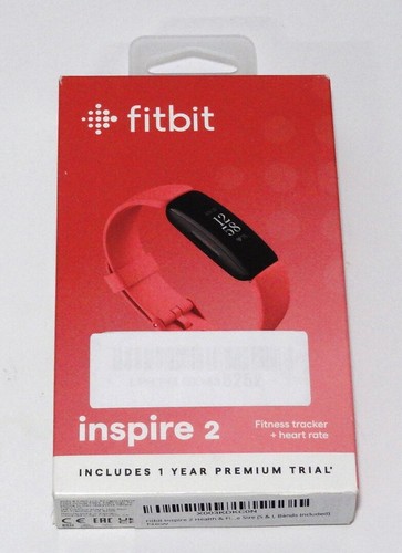 Fitbit Inspire 2 Health & Fitness Tracker - Heart Rate - Pink/Black - "New"