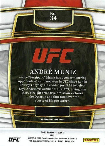 2022 Select UFC #1-300 Rookies (RC) & Veterans (Concourse, Premier, Octagonside) - Picture 72 of 316