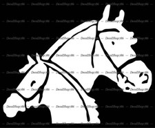 Mustang-Pony Horse Head- Car/SUV/Truck/Window Vinyl Die-Cut Peel N' Stick Decals