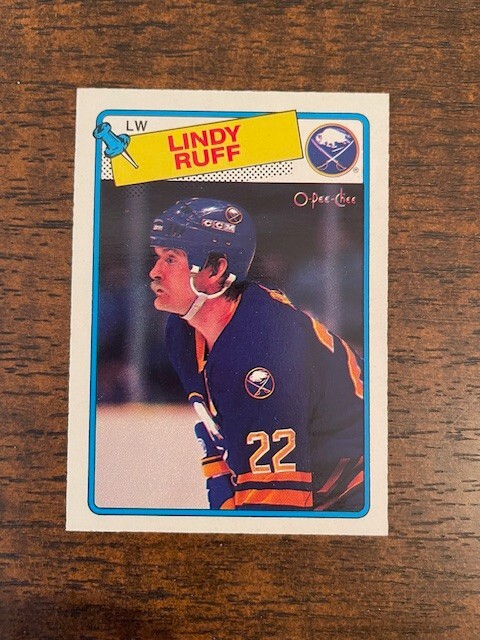 1988-89 O-Pee-Chee Set Break OPC #40 Lindy Ruff - Buffalo Sabres NRMT