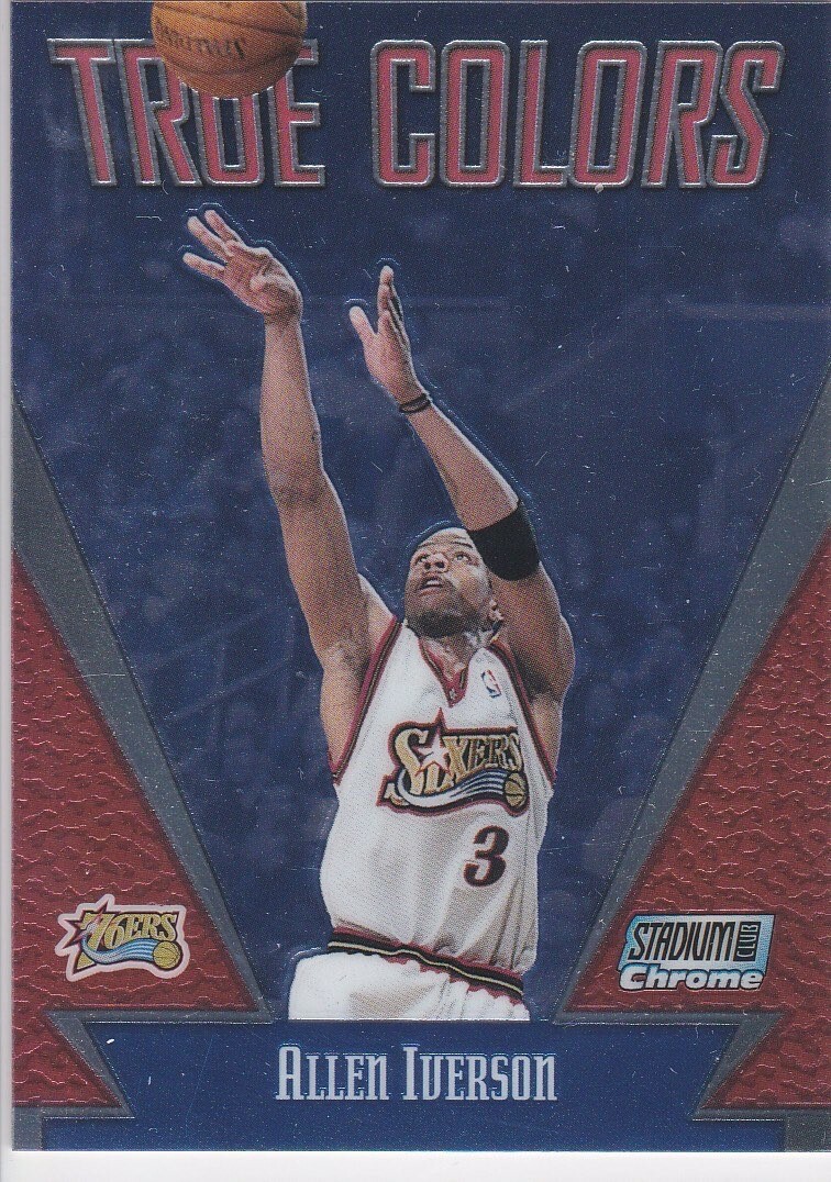 ALLEN IVERSON 2000 Topps Stadium Club CHROME TRUE COLORS