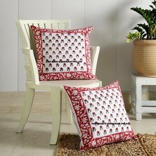 Block Print Cotton Indian Sofa Pillow Case Throw Set-2 Square Cushion Cover 16