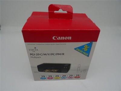 Original Canon PGI-29C + M + Y + PC + PM + Rot / PGI29 MultiPack für PIXMA Pro1 