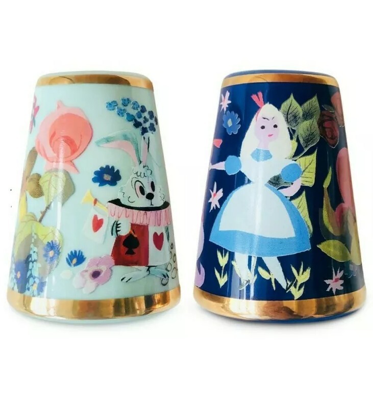Disney Alice In Wonderland 70TH Anniversary Salt & Pepper Shakers