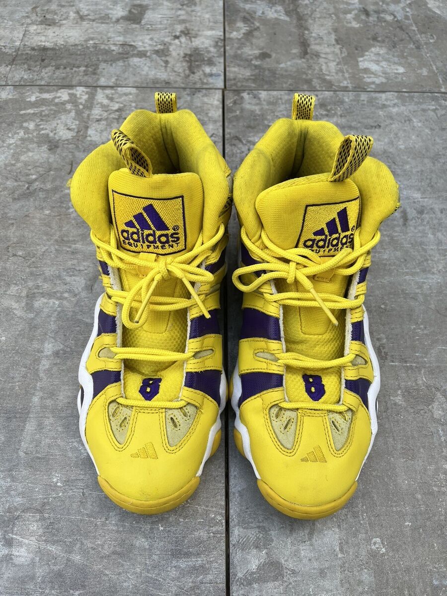 Adidas Crazy 8 Sun Lakers Yellow Purple Kobe Bryant Size Adidas Crazy 8 Sun Lakers Yellow Purple Kobe Bryant Size