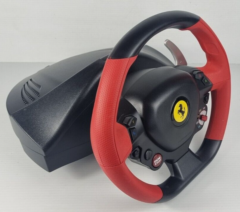 Thrustmaster Ferrari 458 Spider Racing Steering Wheel Pedals Xbox One