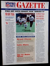 Pro Set Gazette Dec. 1990, Montana, Csonka, Bosa, Testaverde, Trevino, Messier