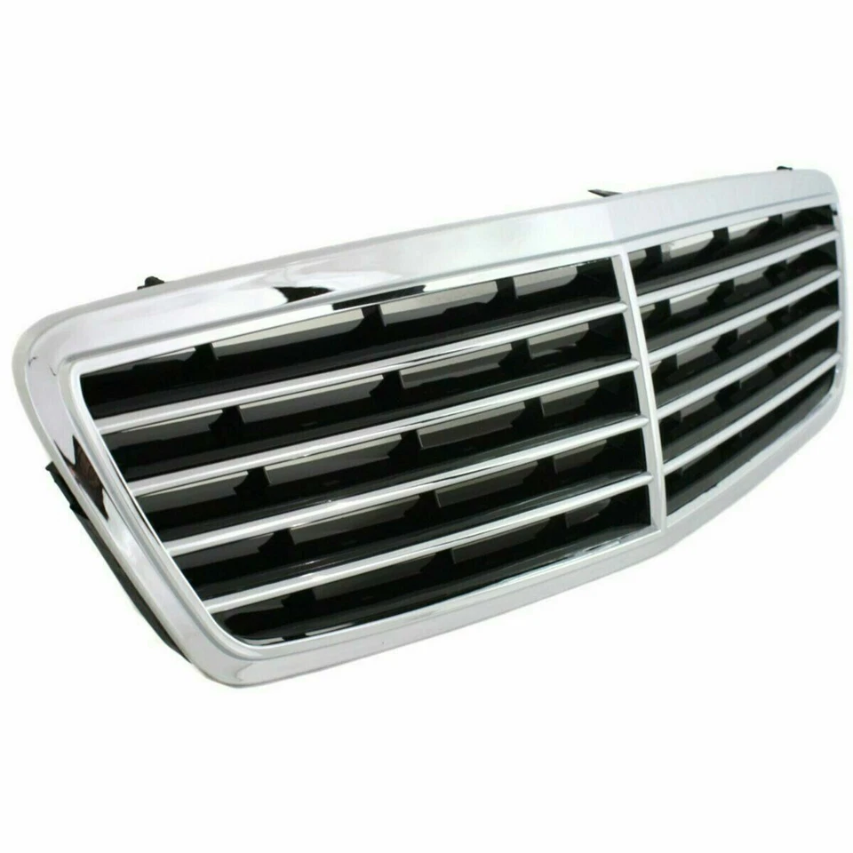 Chrome Black Grille For 2001-2007 Mercedes Benz C-Class Sedan Wagon MB1200143 Foto 3 de 4